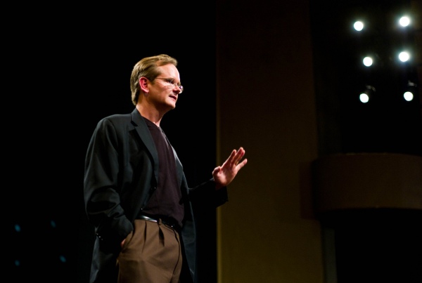 Lawrence Lessig delivering a lecture