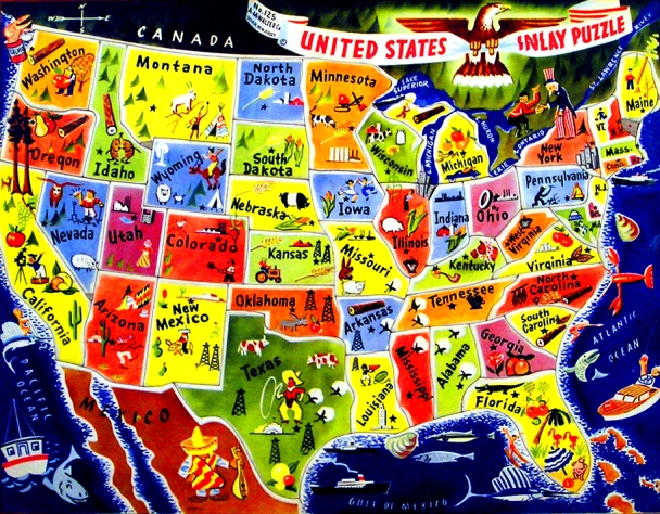 Puzzle Map of the USA