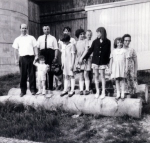at the farm (that's me at the front on the right!)